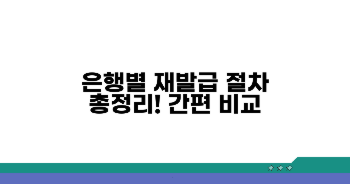 은행마다 다른 재발급 절차 비교