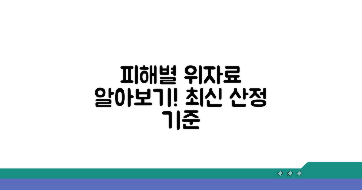 피해 규모별 위자료 산정 기준 알아보기