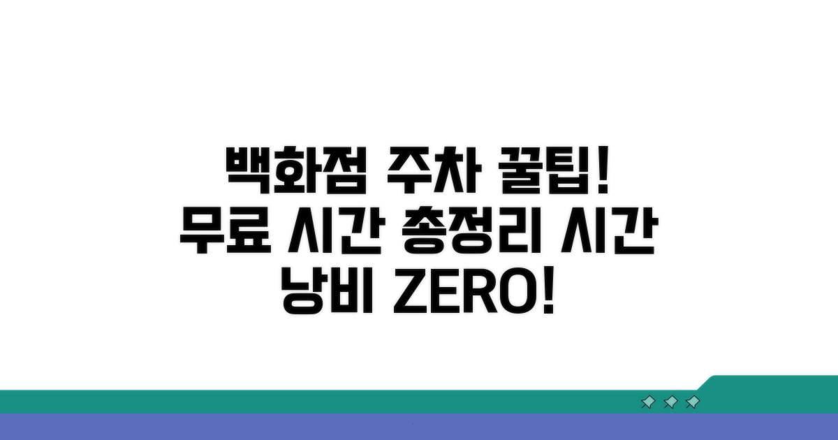 백화점 주차 무료 시간, 얼마나 될까?