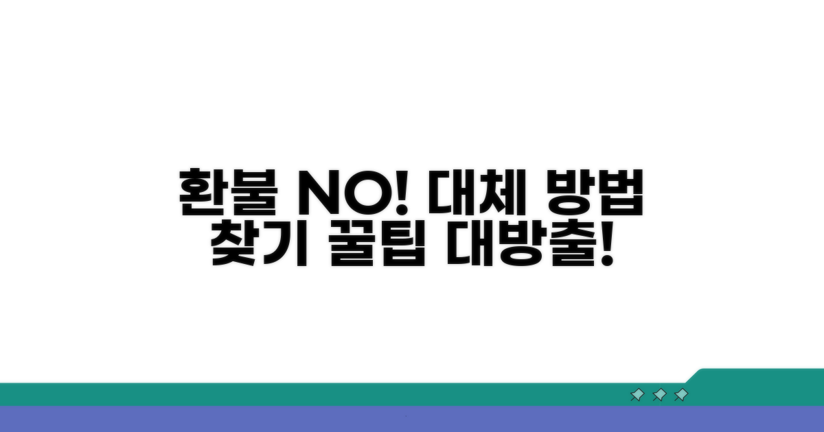 환불 대신 가능한 대체 방법 찾기
