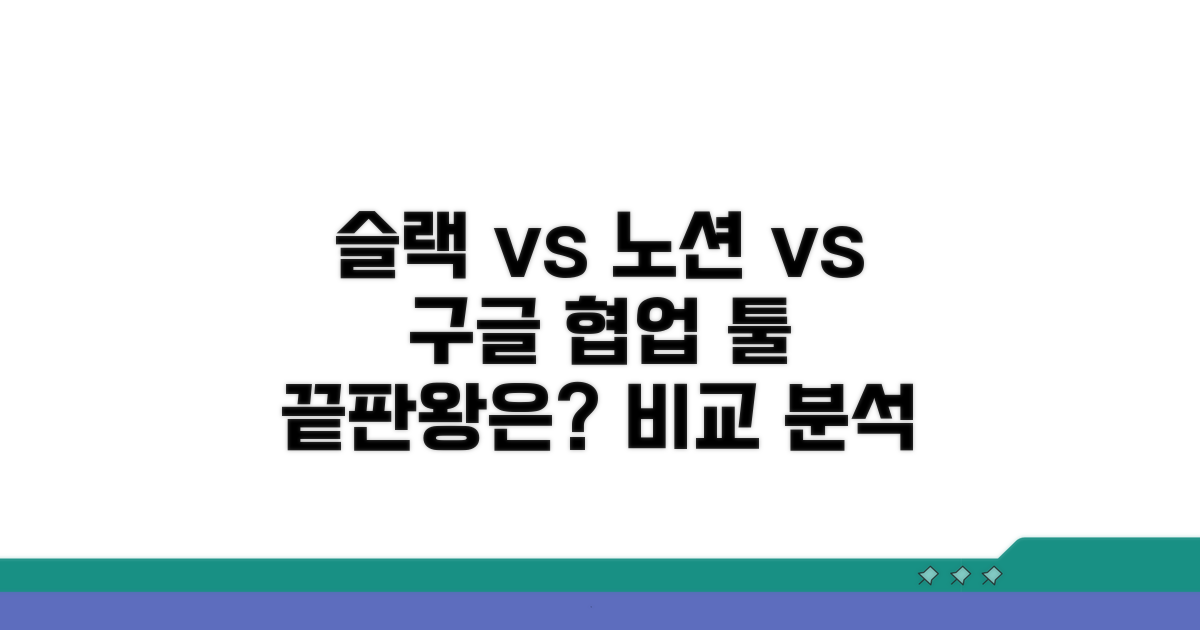 슬랙 노션 구글 워크스페이스 비교