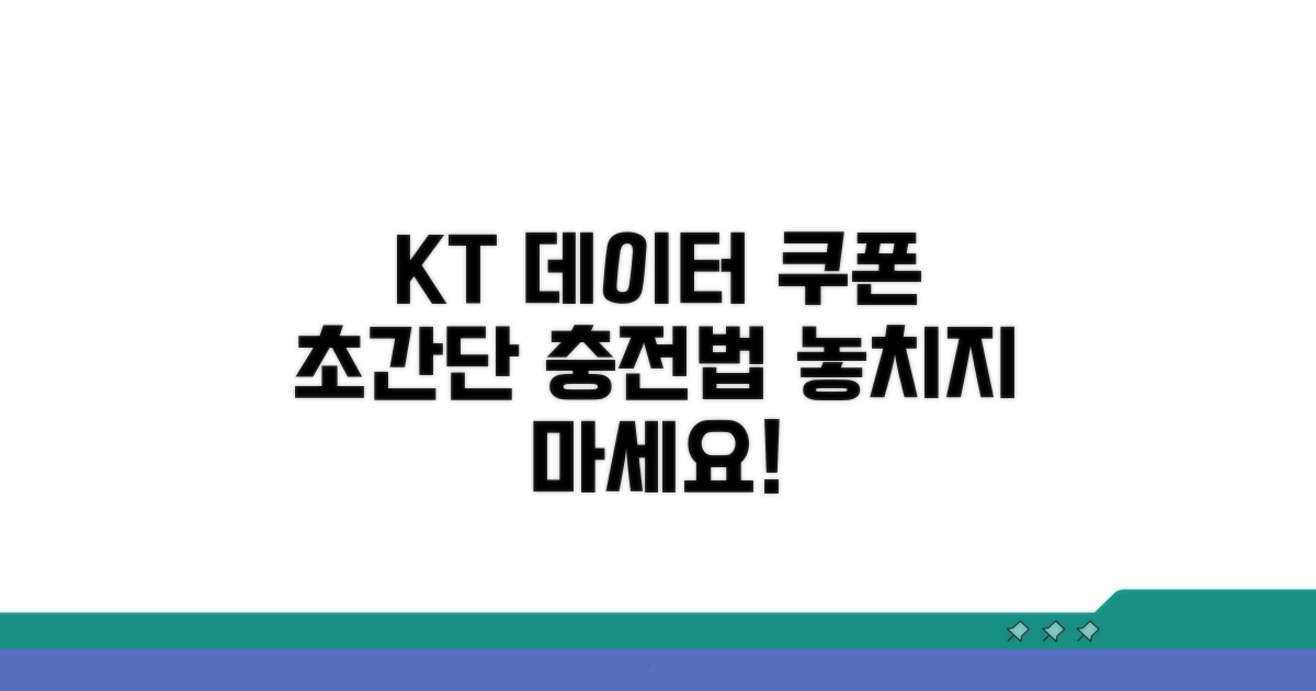 KT 데이터 쿠폰, 이렇게 충전하세요