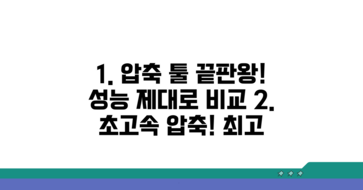 전문 압축 도구 성능 비교 분석