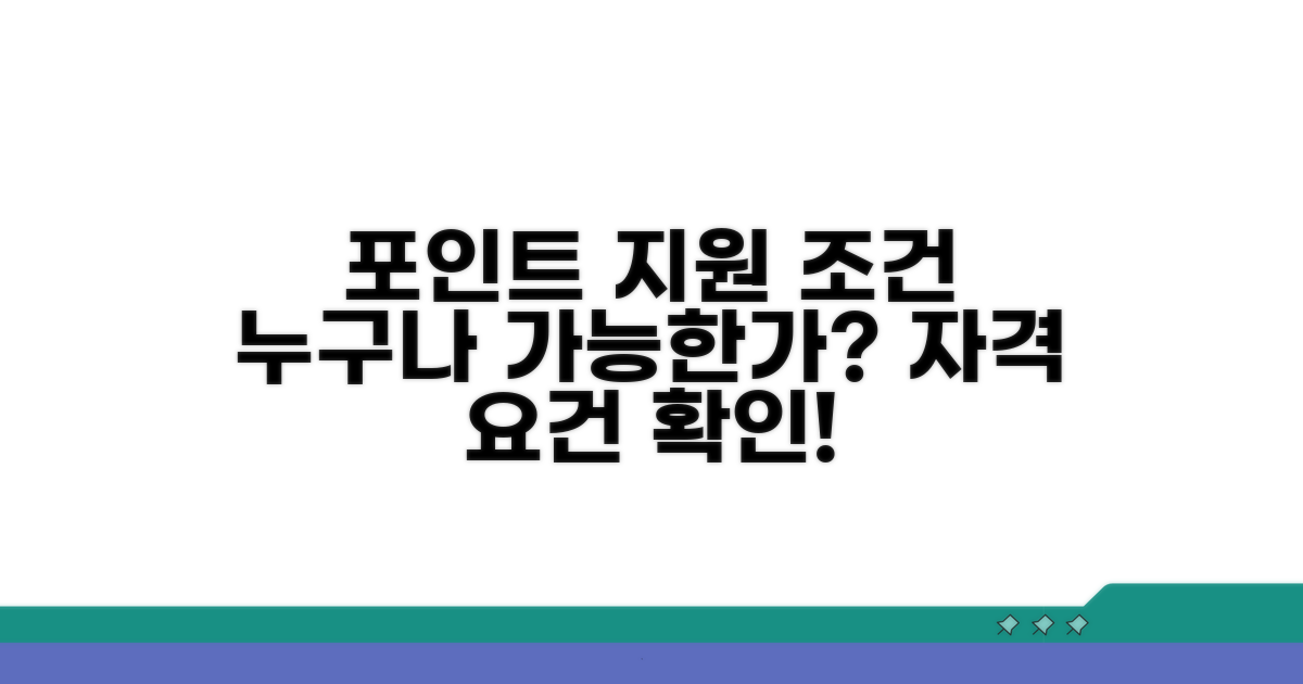 포인트 지원 조건, 자격 요건 확인