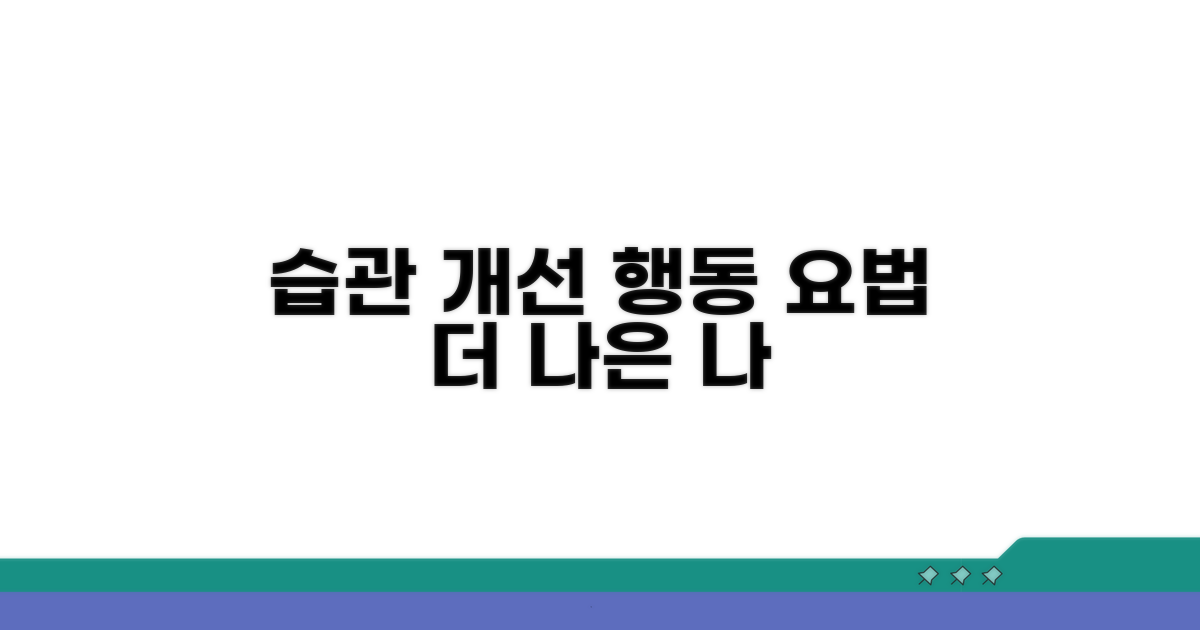 생활 습관 개선과 행동 요법