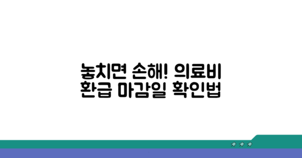 의료비 환급 신청 마감일 확인 방법