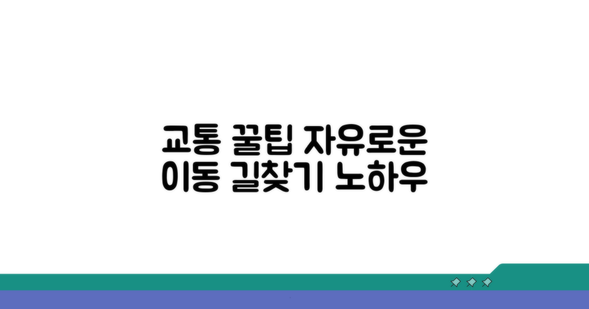 교통 지원: 자유로운 이동을 위한 꿀팁