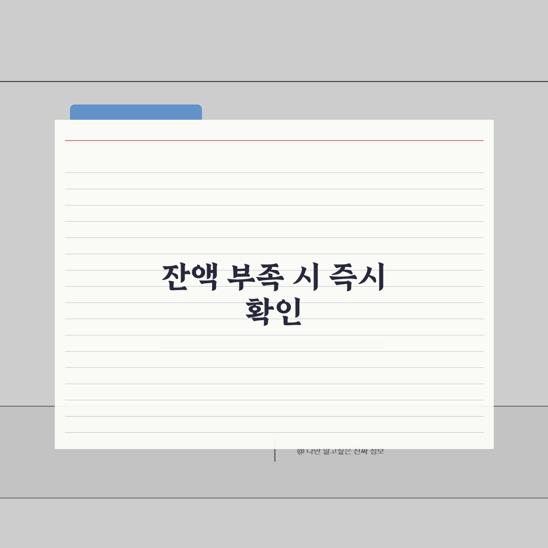 체크카드 연체 당일 계좌잔액 부족시 대처법 꿀팁 공유할게요!